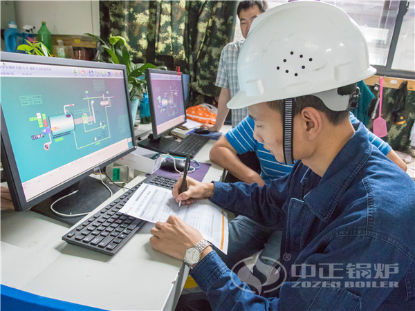 中正鍋爐服務人員為三五三三印染廠提供服務